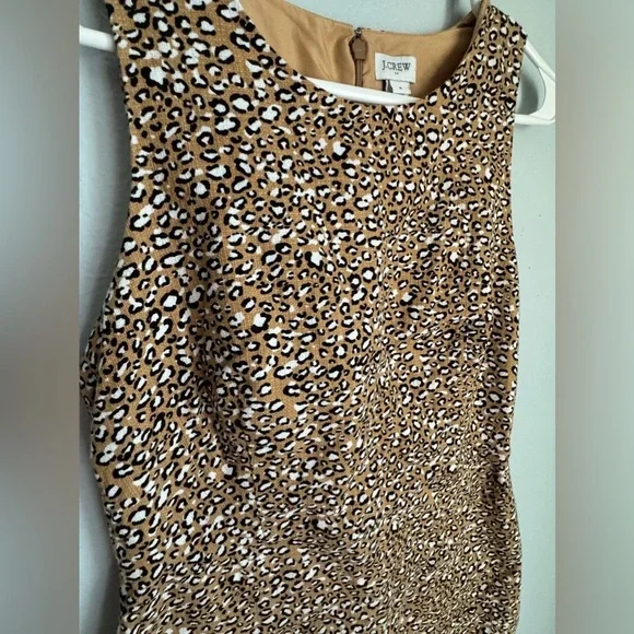 J. Crew Leopard Print Sheath Dress Size 6 - Picture 4 of 12